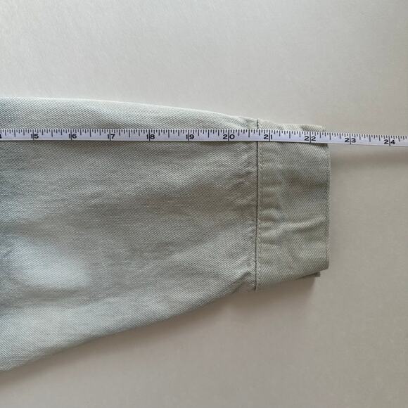 SIMON CHANG Size 6 Ombré Denim Jacket with Silver Metal Hardware - Picture 14 of 14